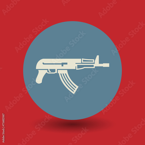 Automatic rifle symbol, vector