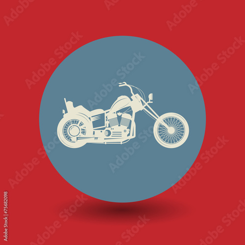 Motorcycle symbol, vector