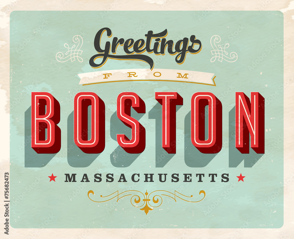 Obraz premium Vintage Touristic Greeting Card - Vector EPS10