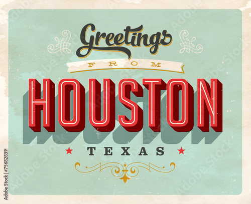 Vintage Touristic Greeting Card - Vector EPS10