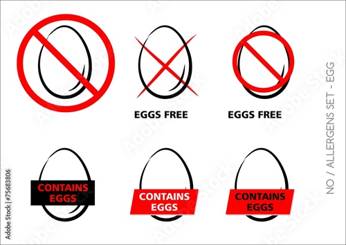 Vector Egg Free Symbols on white background