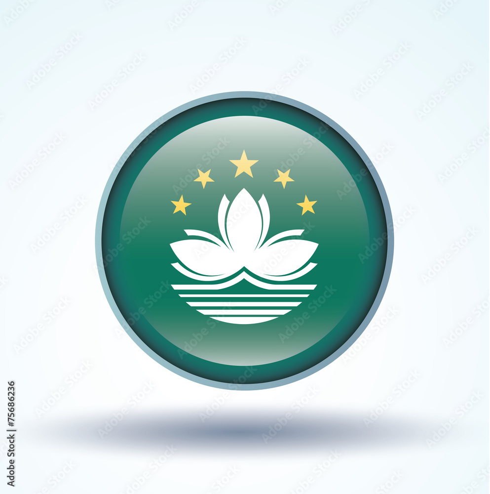 Flag set of Macao, vector illustration Flag set of Macao, vector illustration