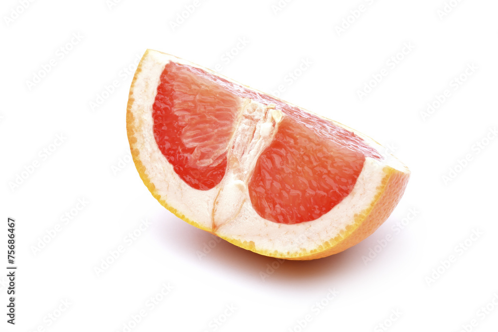 Grapefruit slices on white background Grapefruit slices on white background