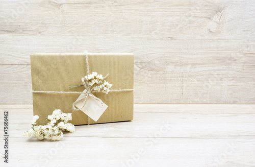 Eco gift box with flower