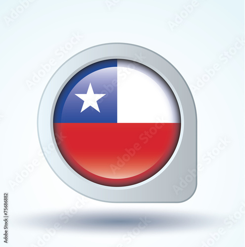 Flag set of Chile, vector illustration