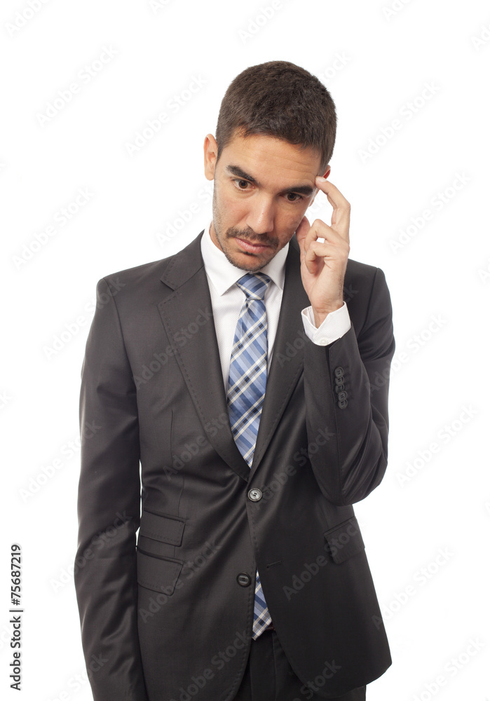 Concerned businessman Concerned businessman