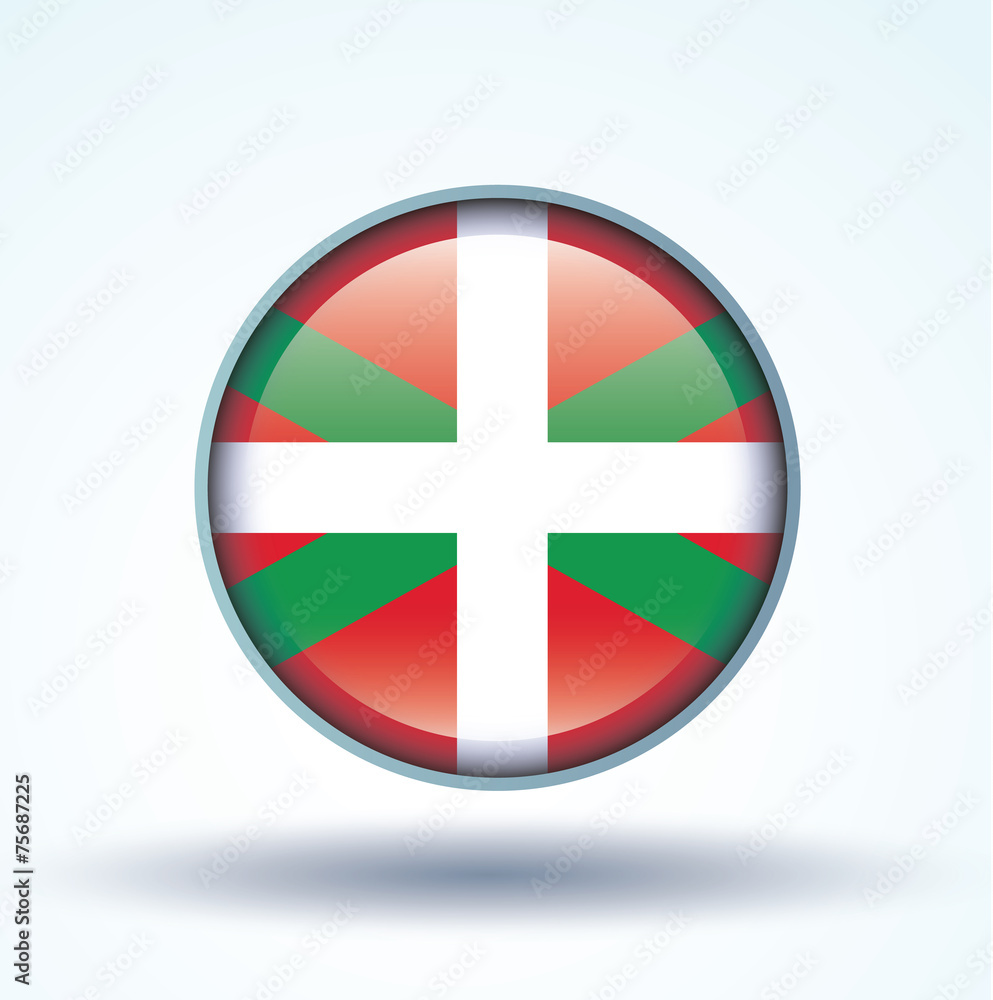 Obraz premium Flag of Basque country, vector illustration