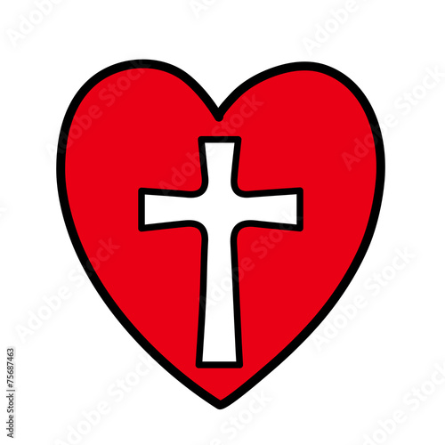 Obraz na płótnie cross heart w salonie