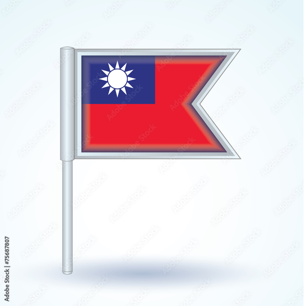 Flag set of Taiwan, vector illustration Flag set of Taiwan, vector illustration