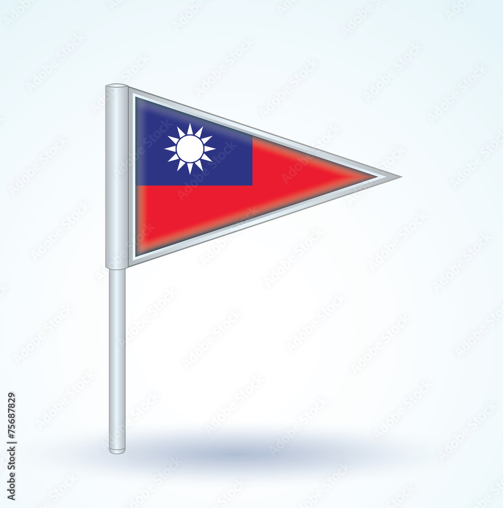 Flag set of Taiwan, vector illustration Flag set of Taiwan, vector illustration