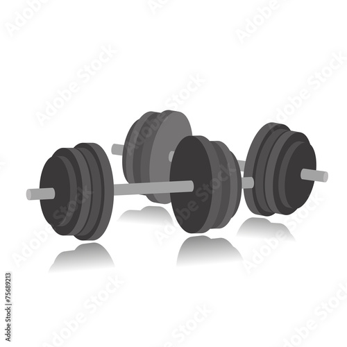 Fototapeta Naklejka Na Ścianę i Meble -  Fitness icon dumbbell workouts