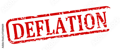 Red oval stamp with the word deflation - vector  svg