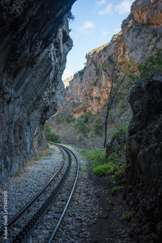 Vouraikos gorge, Peloponnese, Greece photo