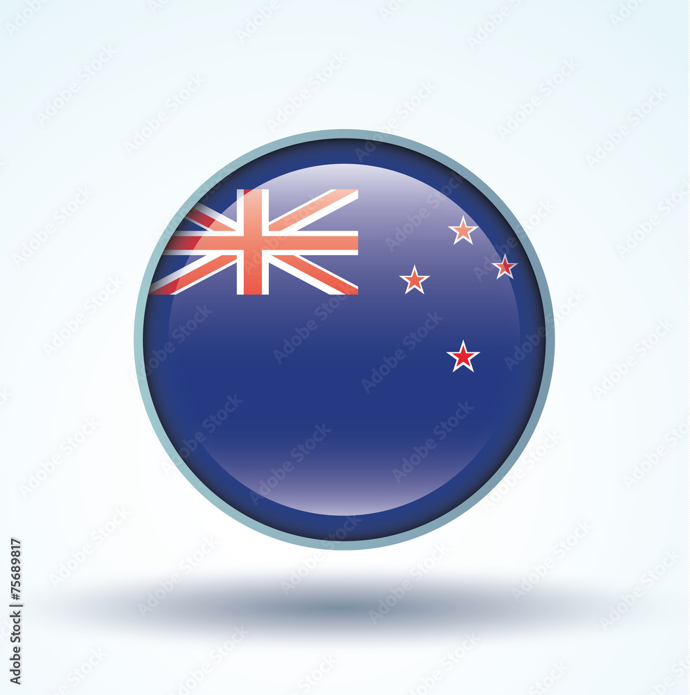 Flag set of New Zealand, vector illustration Flag set of New Zealand, vector illustration