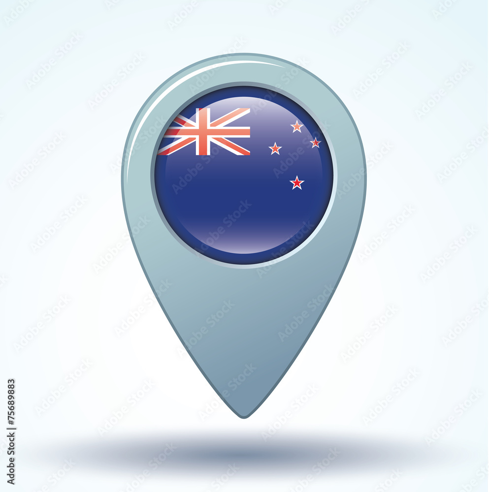 Flag set of New Zealand, vector illustration Flag set of New Zealand, vector illustration