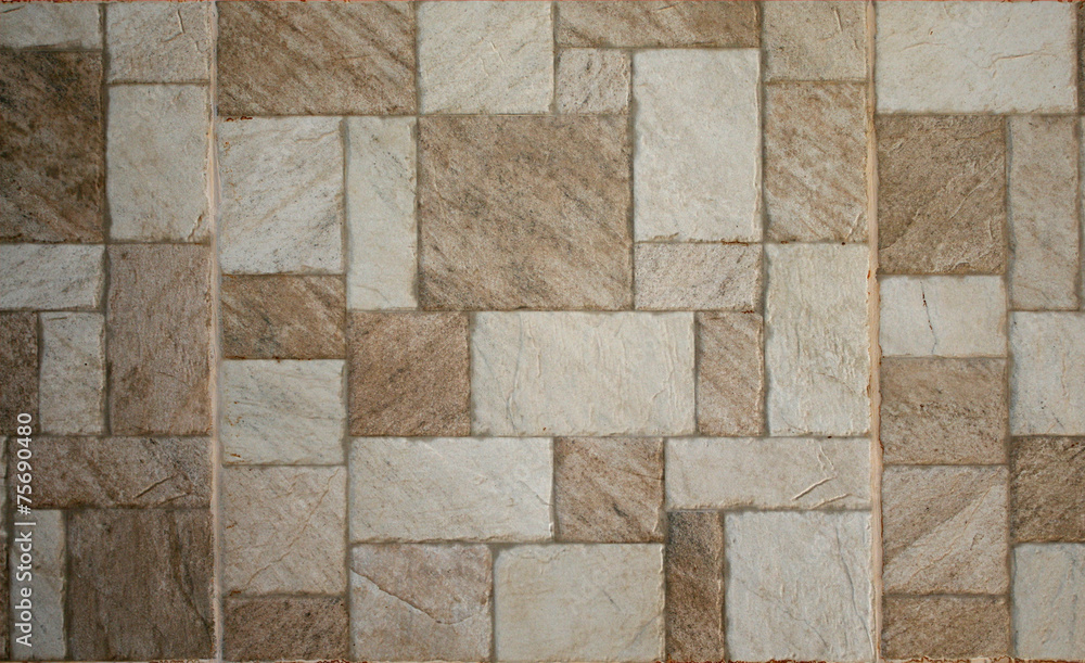 Naklejka premium Brown marble-stone mosaic texture