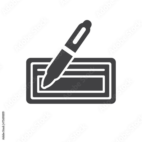Bank check icon
