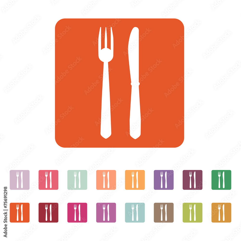 The knife and fork icon The knife and fork icon