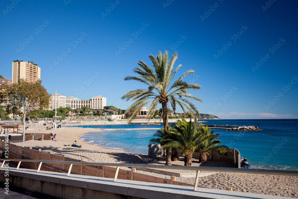 The coastline street of Monaco