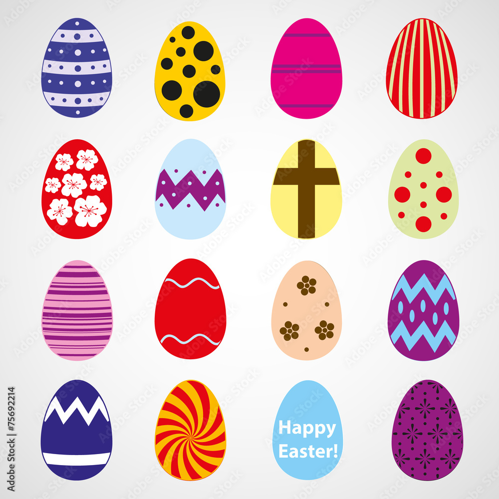 various color Easter eggs design collection eps10 various color Easter eggs design collection eps10
