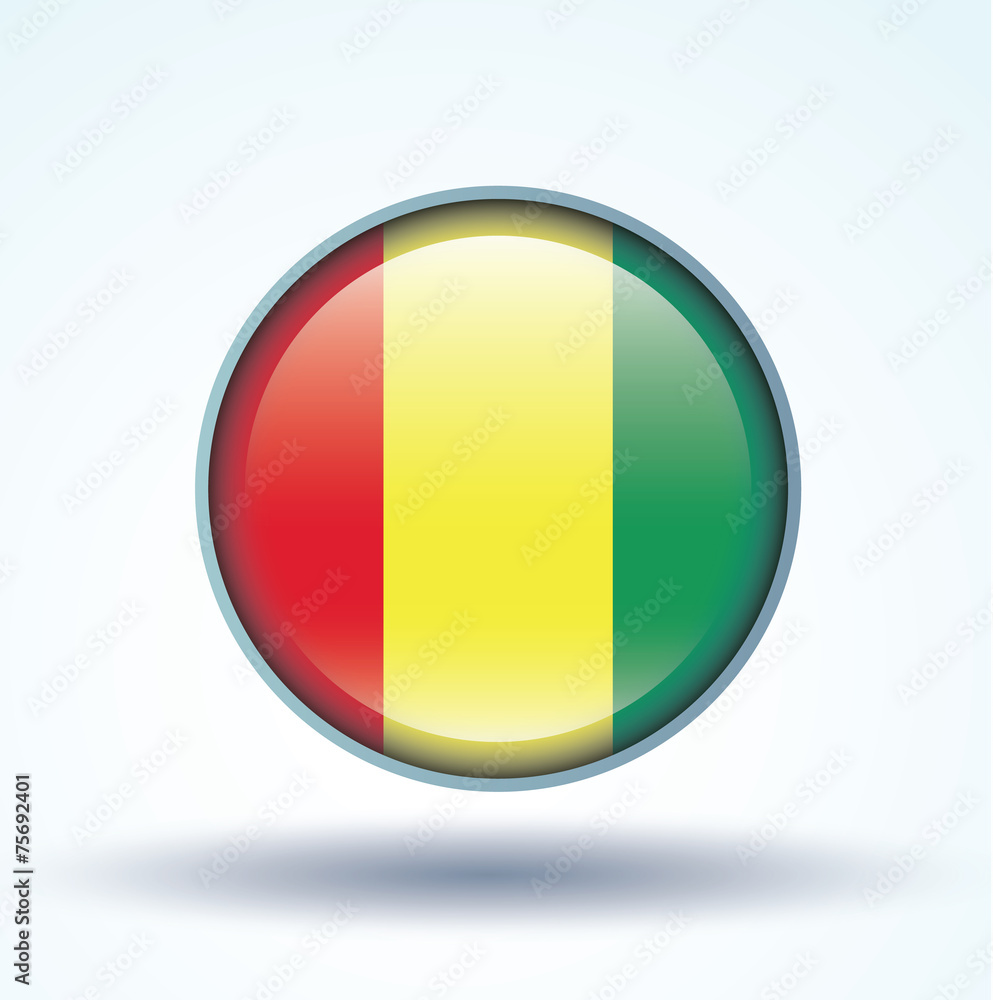 Fototapeta premium Flag set of guinean, vector illustration