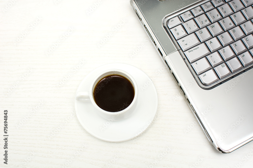 Laptop and coffee Laptop and coffee