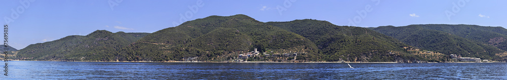 Fototapeta premium Panorama of Mount Athos