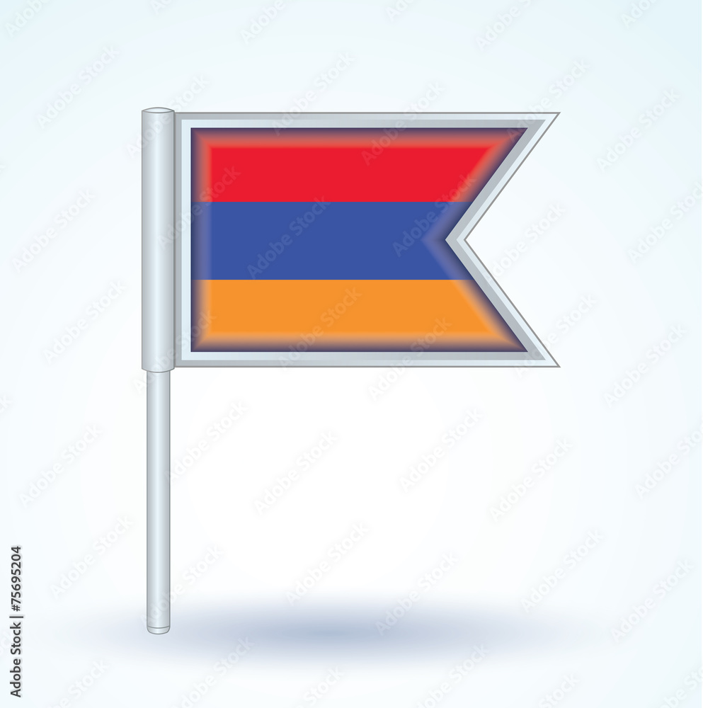 Fototapeta premium Flag set of Armenia, vector illustration