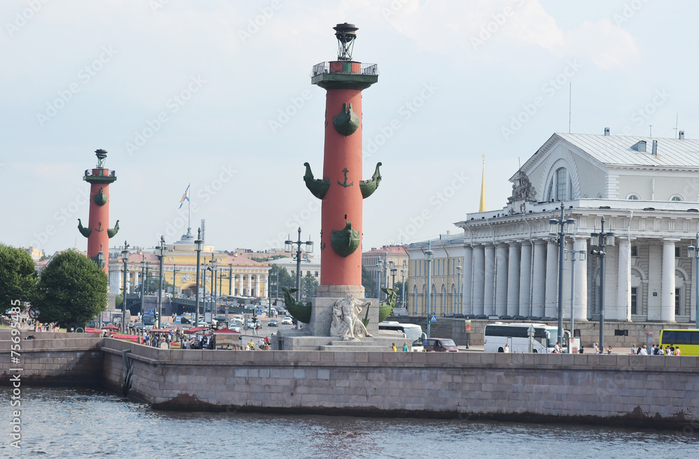 View of the arrow of Vasilevsky island.