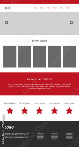 Modern web design. Vector website template