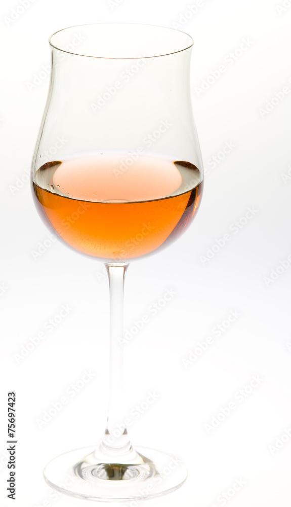 wineglass with rosé wine wineglass with rosé wine
