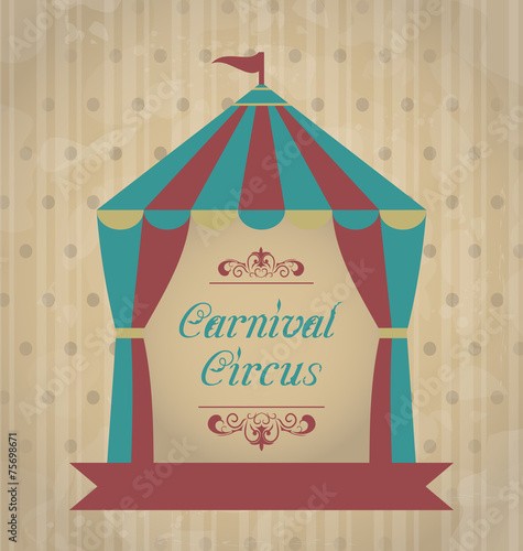 Vintage carnival poster for your advertising