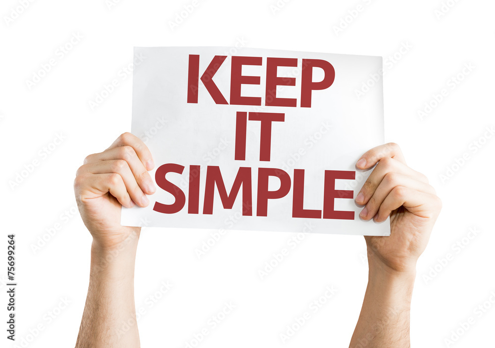 Keep It Simple card isolated on white background Keep It Simple card isolated on white background