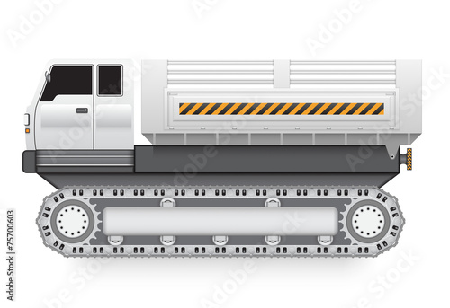 Dump truck vector illustration. May called tipper truck, dumper trailer or tip lorry. Heavy machine equipment or vehicle for construction to load, unload, carrier and delivery sand, rock and gravel.