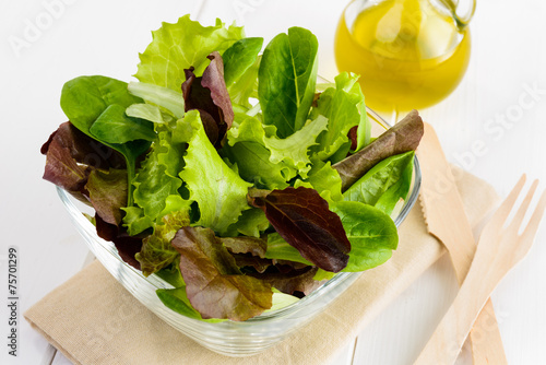 Salad, selective focus photo