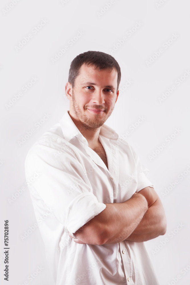 Man in white shirt Man in white shirt