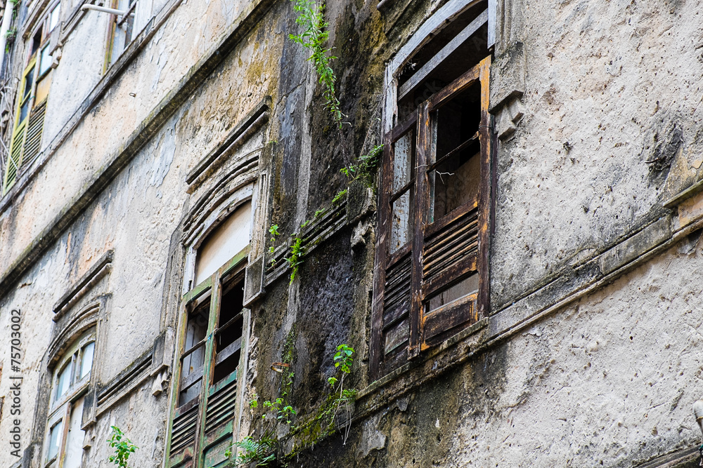 Verfallene Hausfassade in Salvador de Bahia