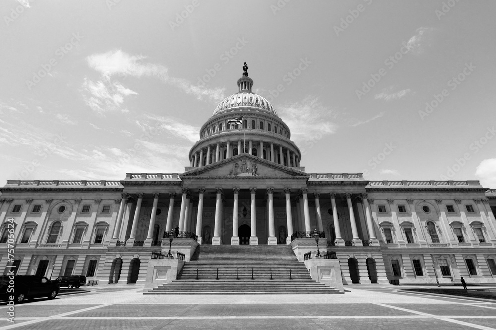 Fototapeta premium US Capitol - black and white