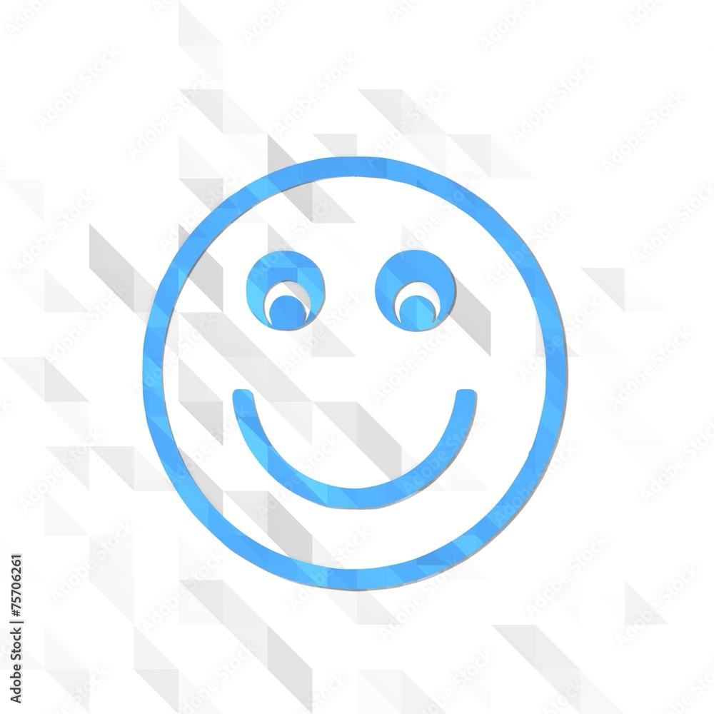 Obraz premium low poly smile symbol