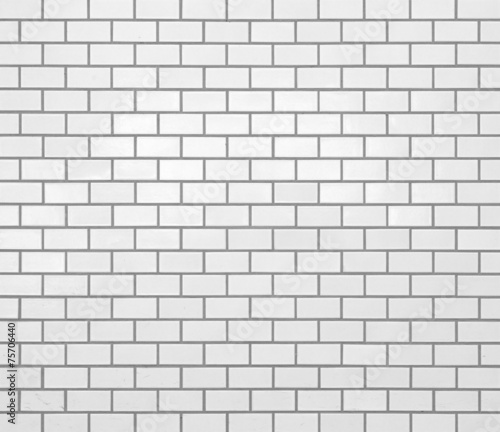 White new brick wall texture and seamless background