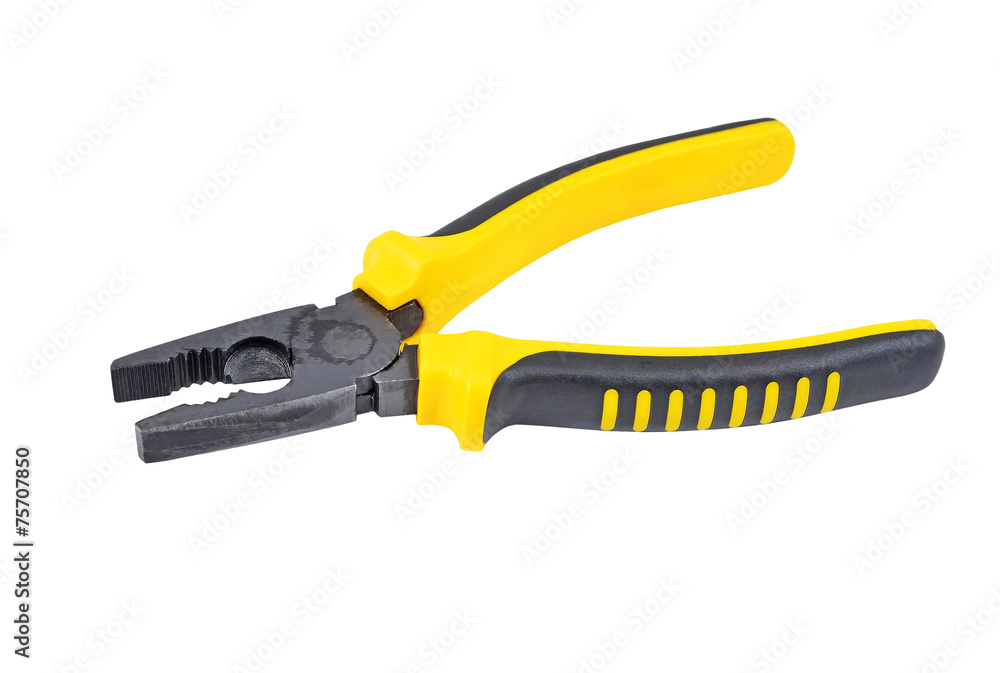 New contemporary pliers, isolated on white background New contemporary pliers, isolated on white background