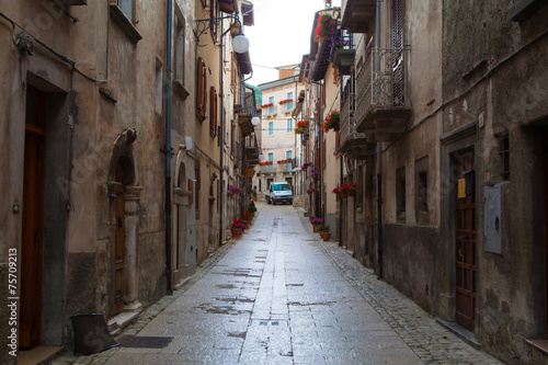 The street of a small Italian town