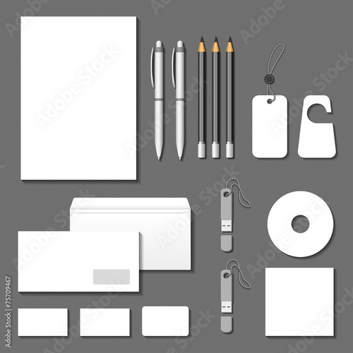 Vector corporate identity templates. Cards, envelope, business c