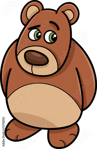 shy bear animal cartoon illustration