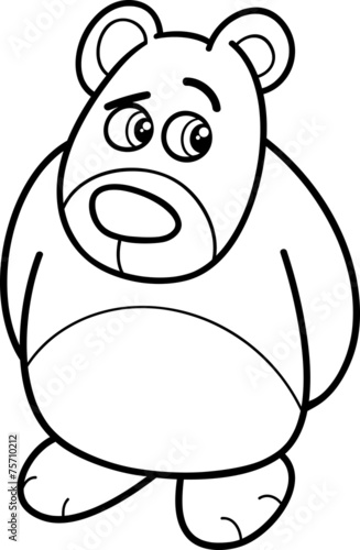 shy bear cartoon coloring page