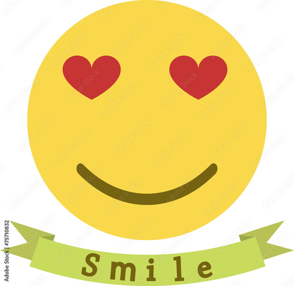 Vector icon smiley, love emoticon Vector icon smiley, love emoticon