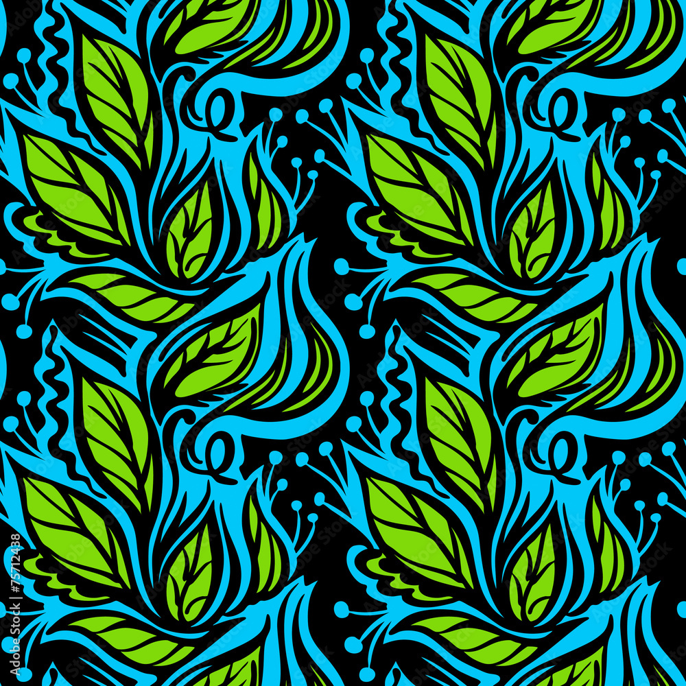Spring leaves seamless pattern Spring leaves seamless pattern
