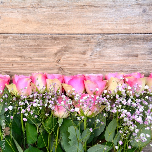 Glückwunschkarte - Rosen au...