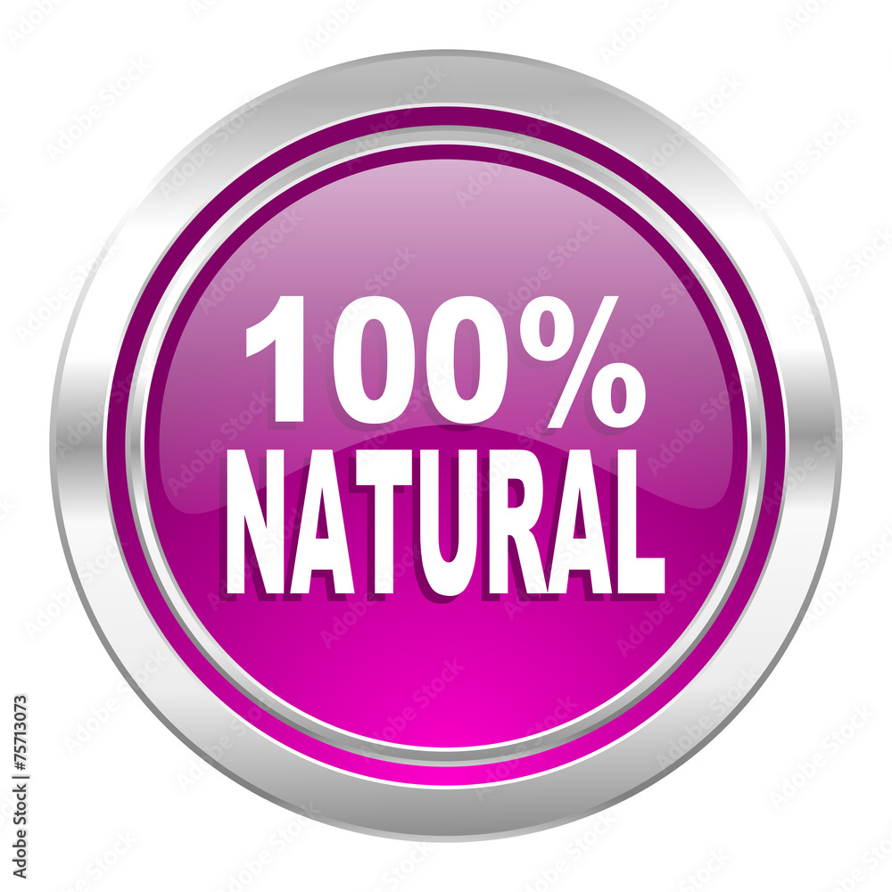 natural violet icon 100 percent natural sign natural violet icon 100 percent natural sign