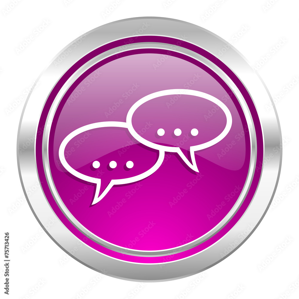 forum violet icon chat symbol bubble sign forum violet icon chat symbol bubble sign